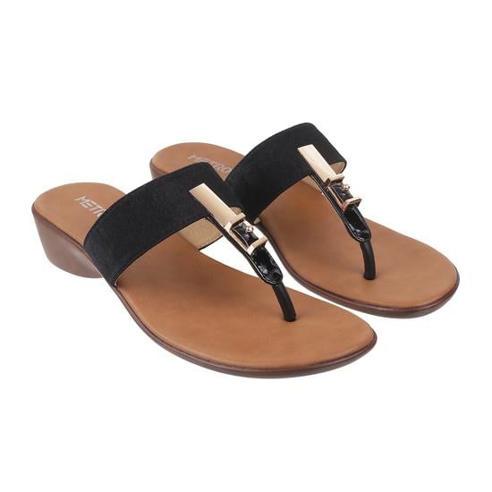 Women Black Casual Slippers