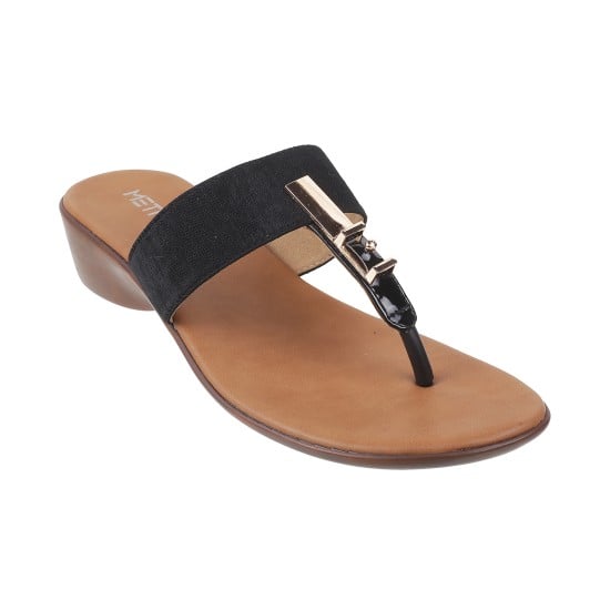 Women Black Casual Slippers