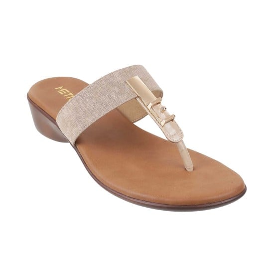 Women Beige Casual Slippers