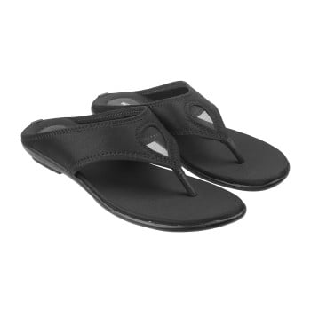 Walkway Women Black Casual Slippers(SKU: 32-1807-11-39)
