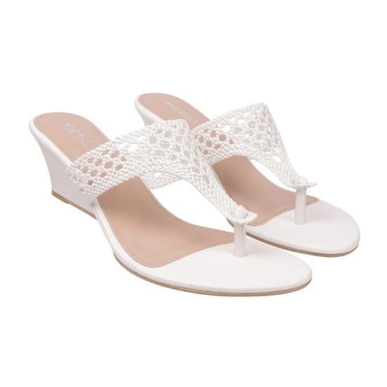 Women White Casual Sandals