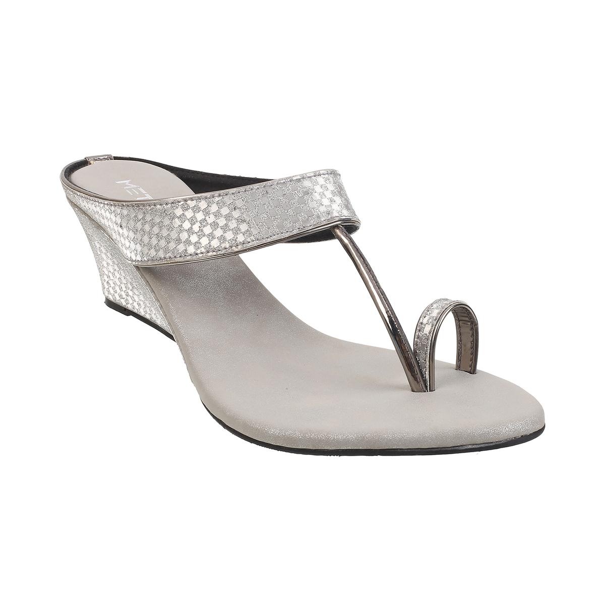 Buy Metro Gun-Metal Ethnic Sandals Online | SKU: 32-1834-29-39 - Metro ...