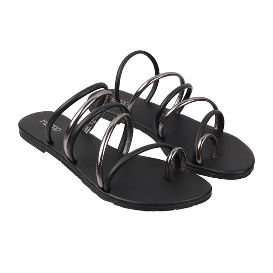 Women Black Casual Slippers