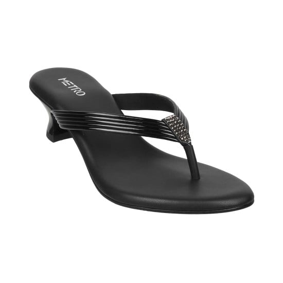 Women Black Casual Slip Ons