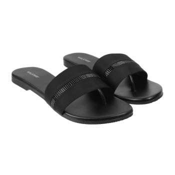 Walkway Women Black Casual Slippers(SKU: 32-247-11-38)