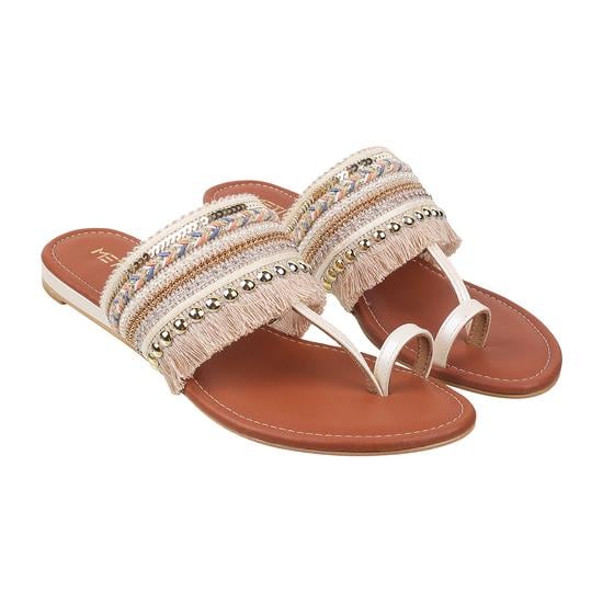 Women Gold Casual Slippers