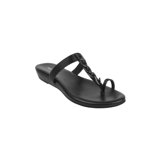 Women Black Casual Slip Ons