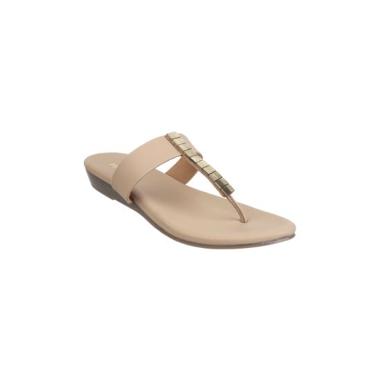 Women Beige Casual Slippers