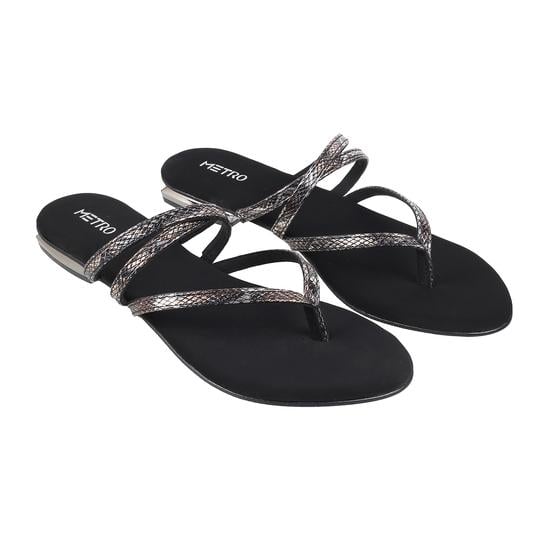 Women Black Casual Slippers