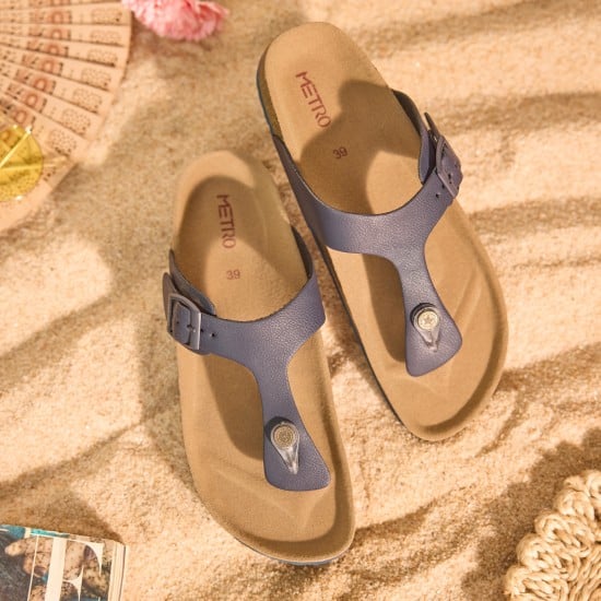 Women Blue Casual Slippers