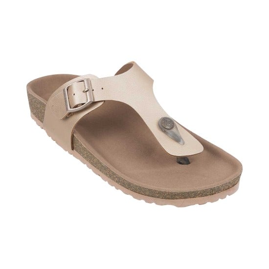 Women Gold Casual Slippers