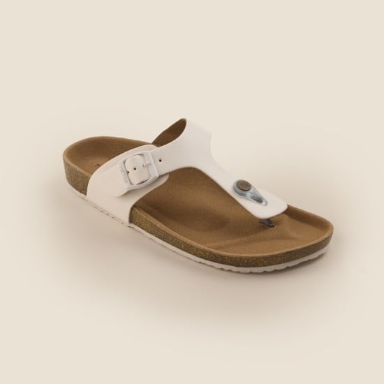 Women White Casual Slippers