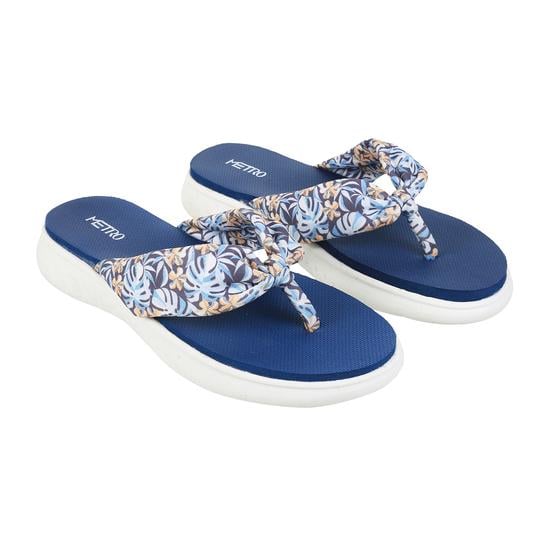 Women Blue Casual Slippers