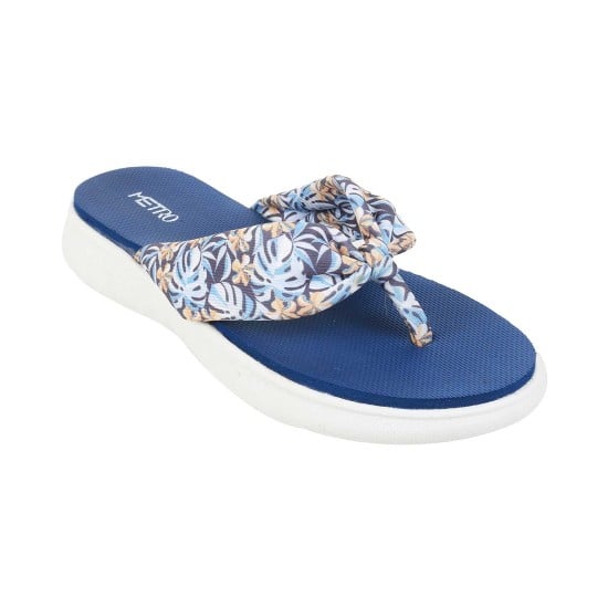 Women Blue Casual Slippers