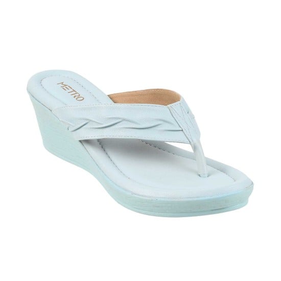 Women Blue Casual Slip Ons