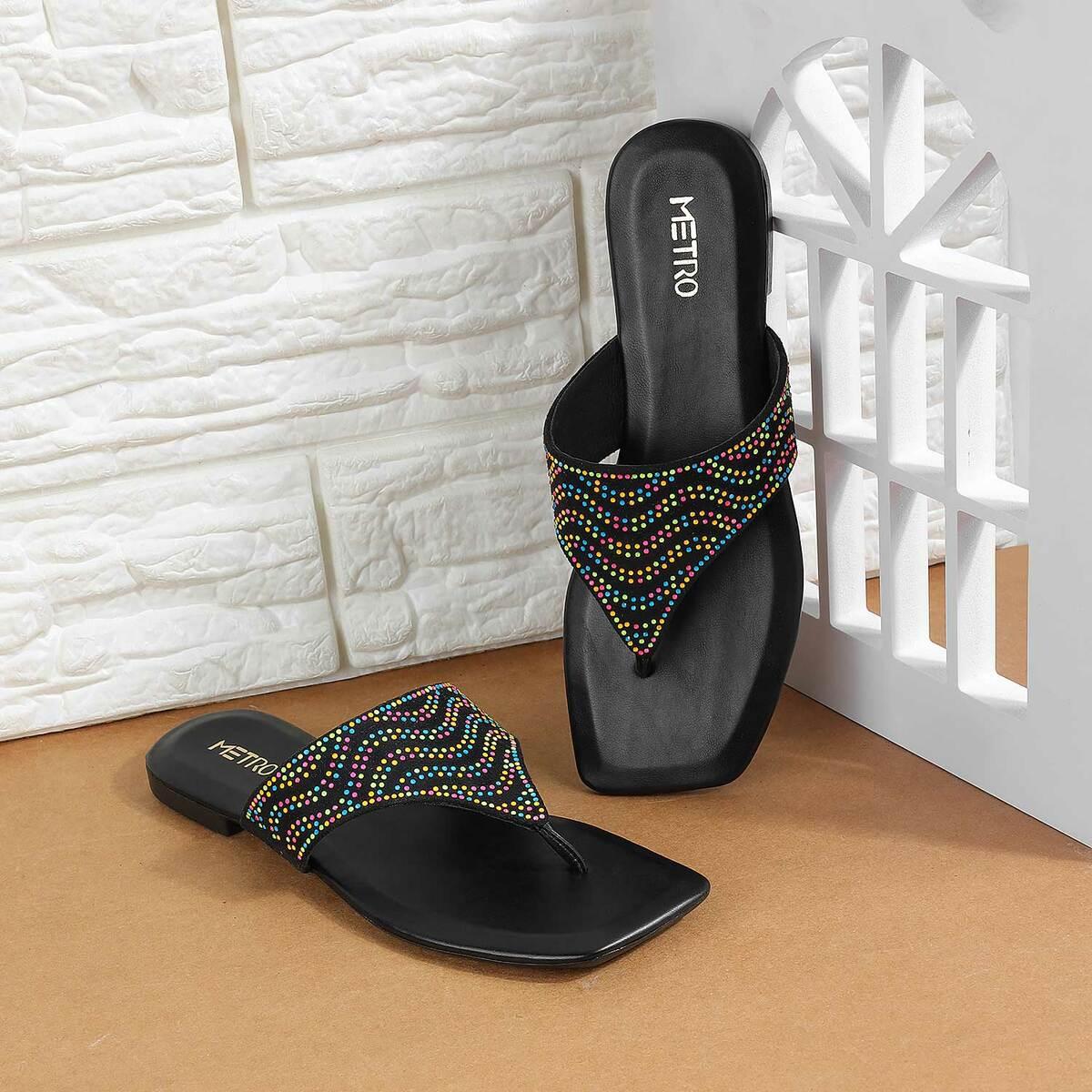 Buy Women Black Casual Slippers Online