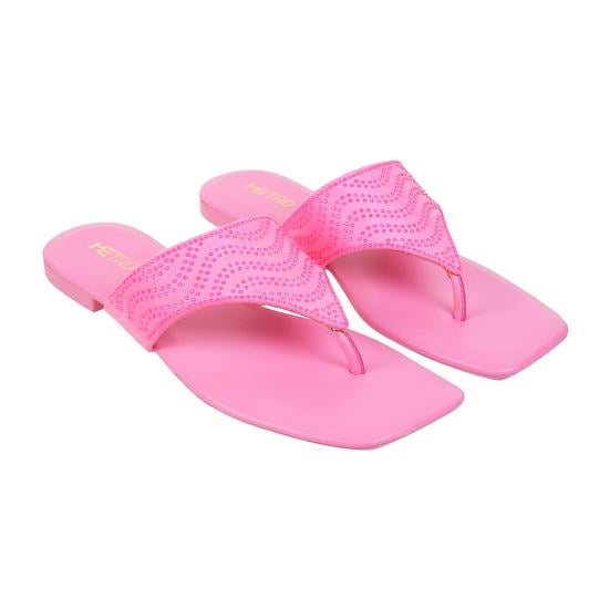 Women Pink Casual Slippers