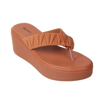 Walkway Women Tan Casual Slip Ons(SKU: 32-678-23-36)