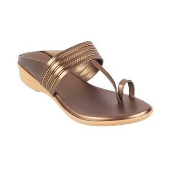 Walkway Women Bronze Casual Slip Ons(SKU: 32-697-46-36)