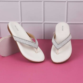 Walkway Women Silver Casual Slippers(SKU: 32-700-27-38)