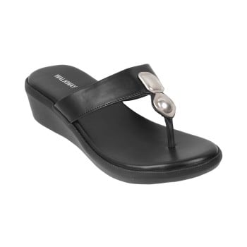 Walkway Women Black Casual Slip Ons(SKU: 32-707-11-39)