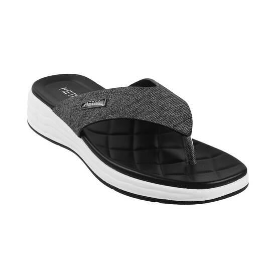 Women Black Casual Slippers