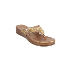 Women Antic-gold Ethnic Slippers