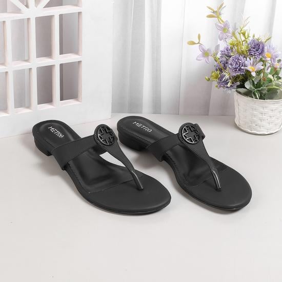 Women Black Casual Slippers