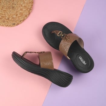 Metro Women Brown Casual Slip Ons(SKU: 32-787-12-36)