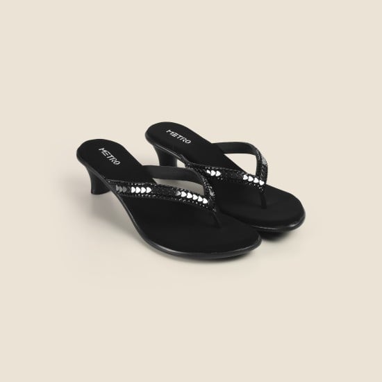 Women Black Casual Slippers