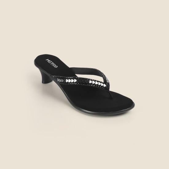 Women Black Casual Slippers