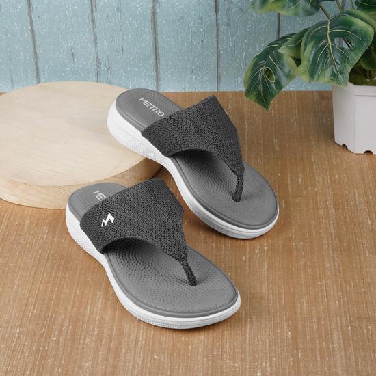 Women Grey Casual Slippers