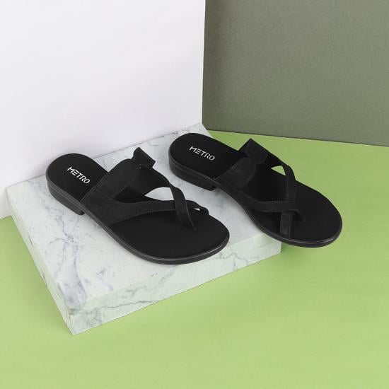 Women Black Casual Slippers