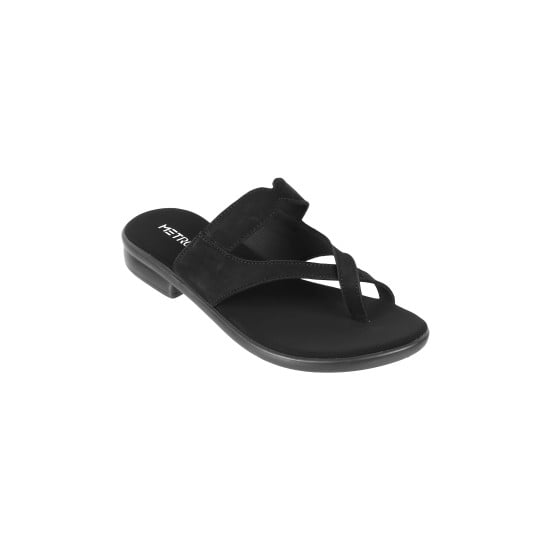 Women Black Casual Slippers