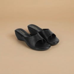 Women Black Casual Slip Ons