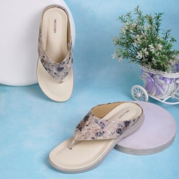 Walkway Women Beige Casual Slippers(SKU: 32-798-20-36)