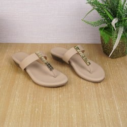 Women Beige Casual Slippers