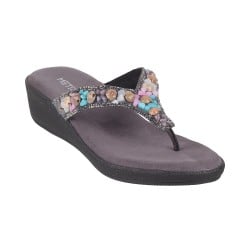Women Gun-metal Casual Slippers