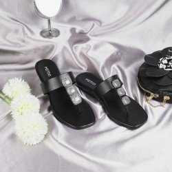Women Black Casual Slippers