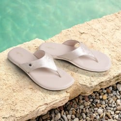 Women Gold Casual Slippers
