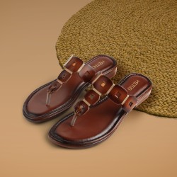 Women Tan Casual Slippers