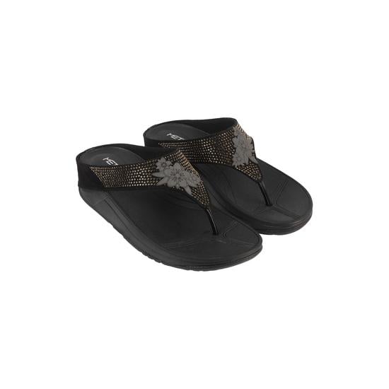 Women Black Casual Slippers