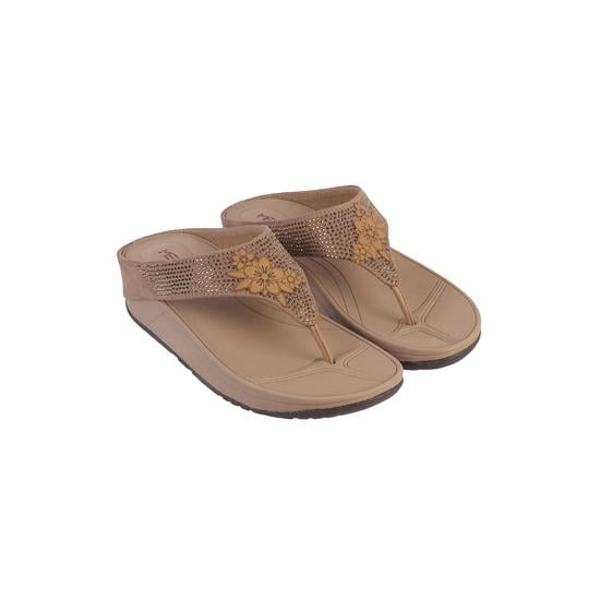 Women Beige Casual Slippers