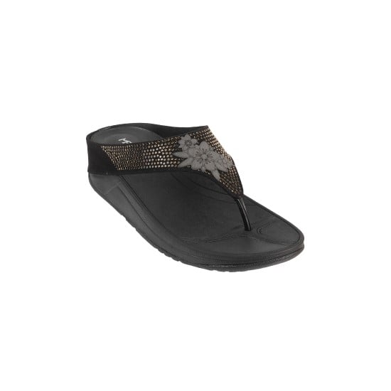 Women Black Casual Slippers