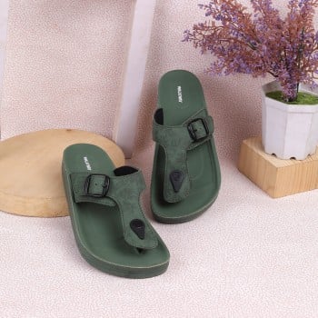 Walkway Women Green Casual Slippers(SKU: 32-828-21-36)