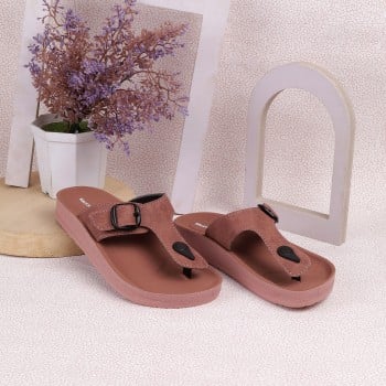Walkway Women Peach Casual Slippers(SKU: 32-828-80-37)