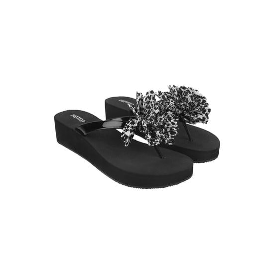 Women Black Casual Slippers