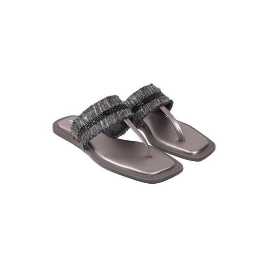 Women Gun-metal Casual Slippers