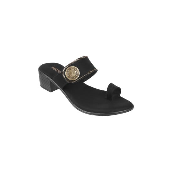 Women Black Casual Slippers