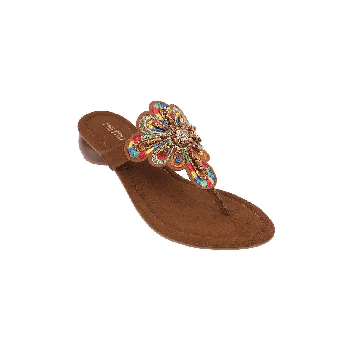 Buy Metro Women Tan Casual Sandals Online | SKU: 32-860-23-36 - Metro Shoes